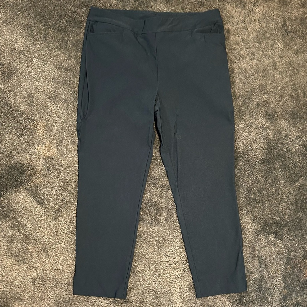 Teal ankle pants